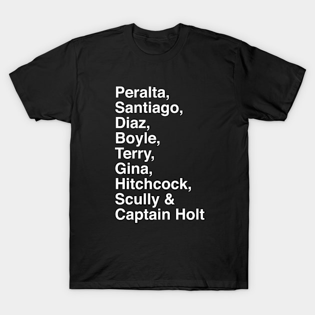 Brooklyn 99 T-Shirt by cats_foods_tvshows